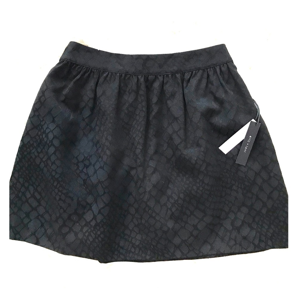 Eric + Lani Fully Lined Black Mini Skirt